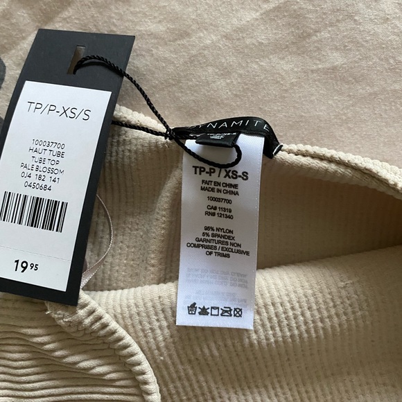 Dynamite Beige Tube Top - Picture 3 of 3